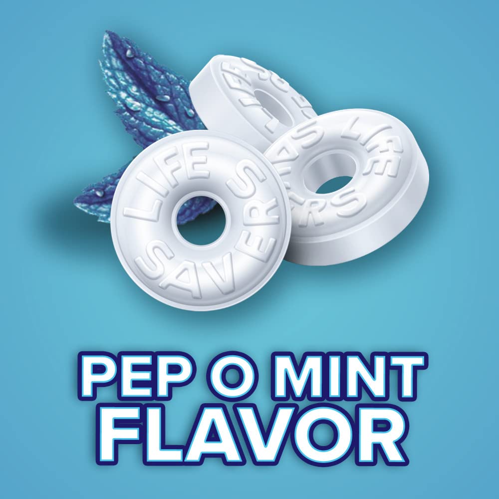 Life Savers Pep-O-Mint on a desk candy dish for easy refreshment.
