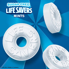 Life Savers Pep-O-Mint mints close-up with icy peppermint flavor.