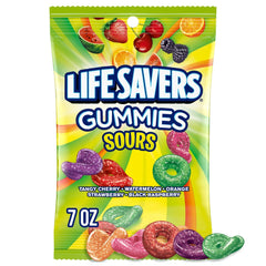 Life Savers Sour Gummy Candy Box displaying assorted flavors for sharing