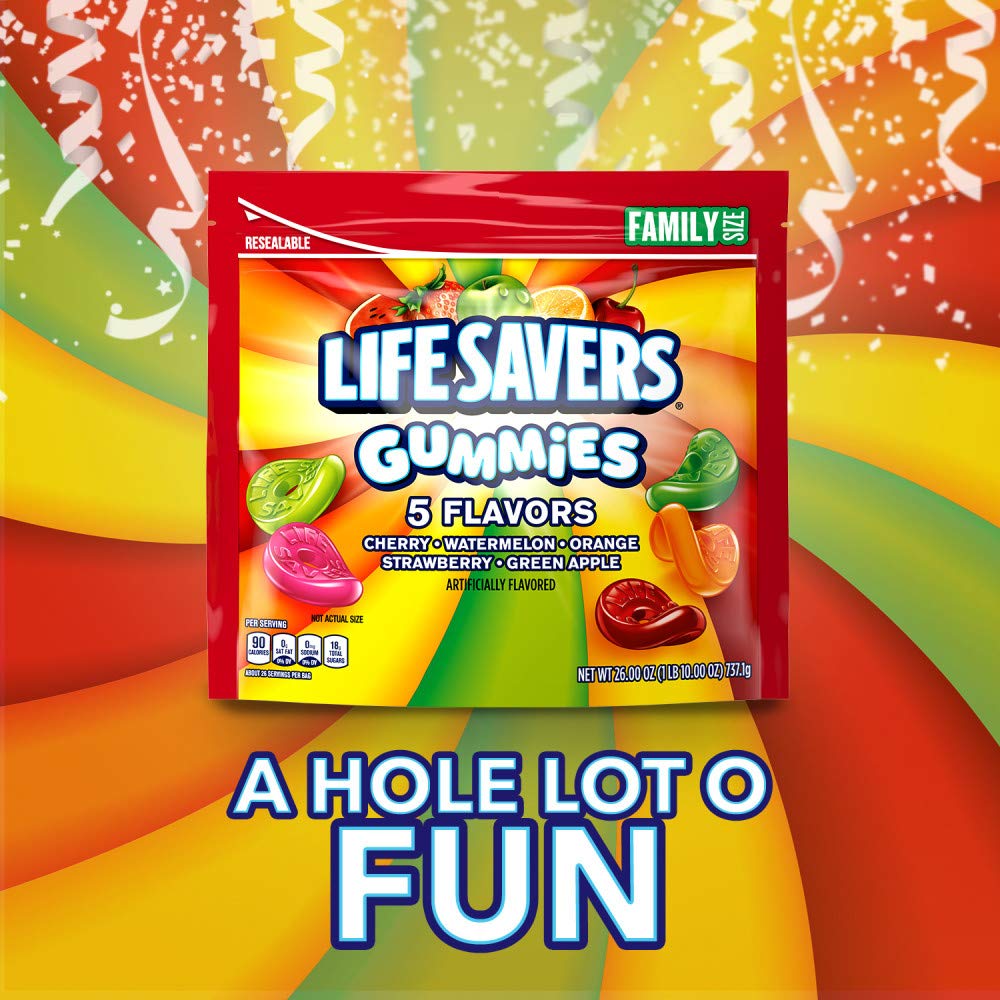 Life Savers strawberry gummy candies to brighten snack time