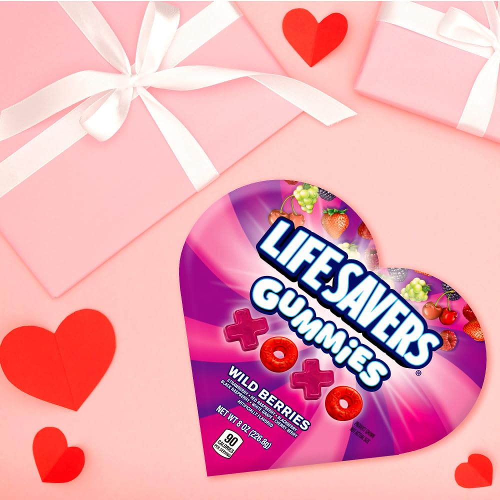 Life Savers Wild Berries gifts, colorful gummies for Valentine's celebration.