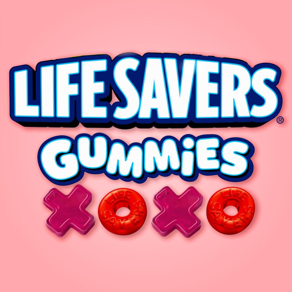 Life Savers Wild Berries flavor variety display featuring colorful gummies.