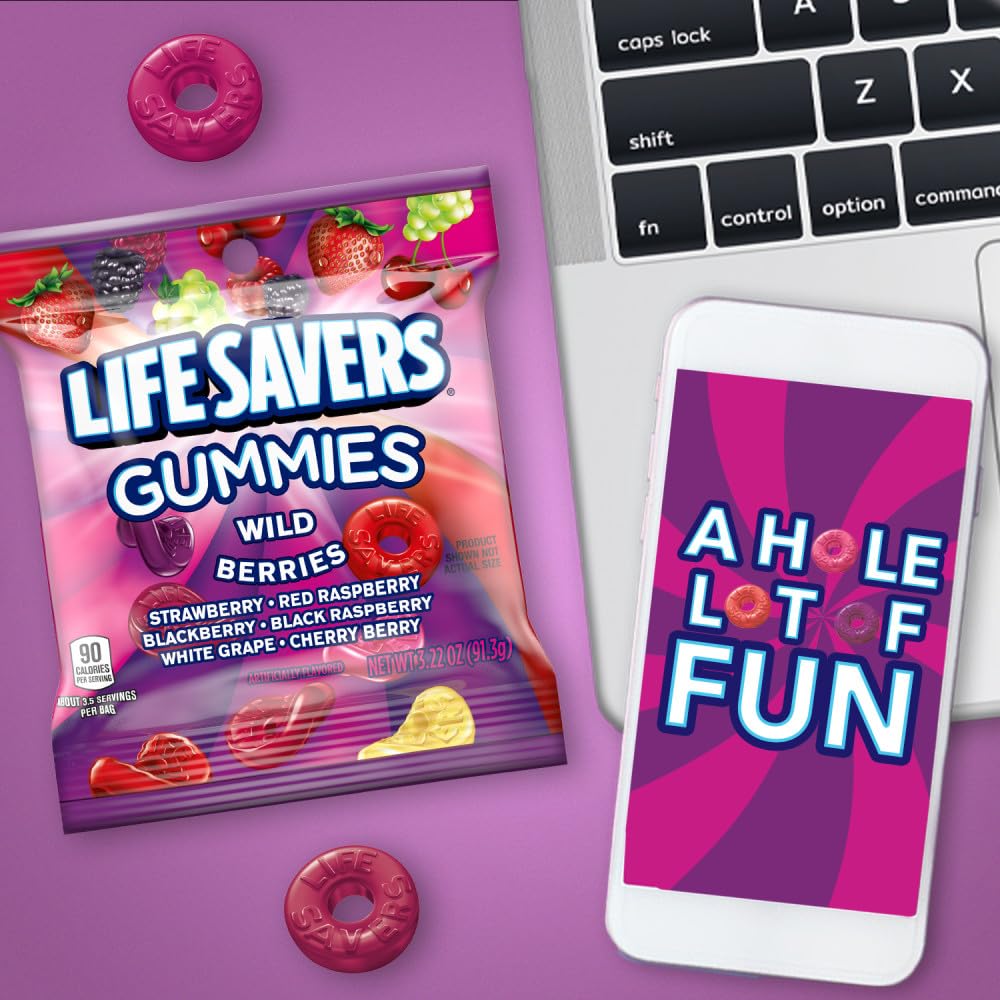 Life Savers Wild Berries on a movie night spread for family fun.