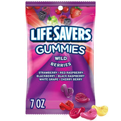 Life Savers Wild Berry gummies in a box for convenient on-the-go snacking.