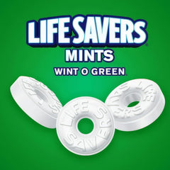Individually wrapped Life Savers Wint O Green for on-the-go freshness.