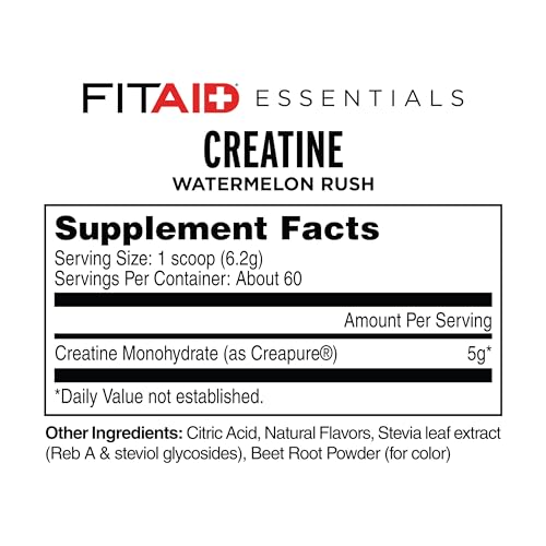 LIFEAID FITAID Creatine Watermelon Rush closeup powder for smooth mixing.