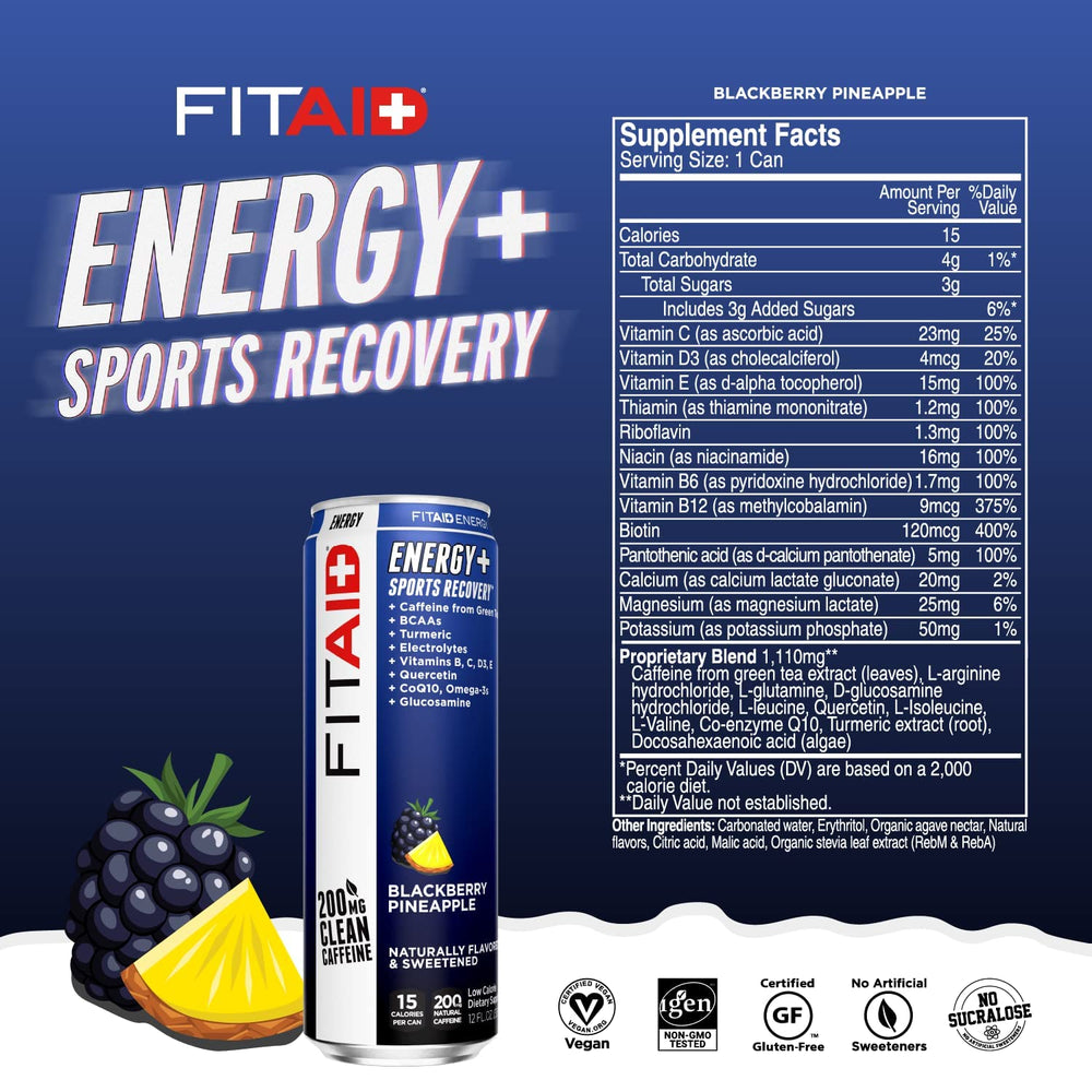 LifeAID FITAID Energy BCAAs and glutamine focus