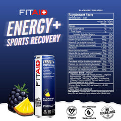 LIFEAID FITAID ENERGY can close-up highlighting crisp flavor