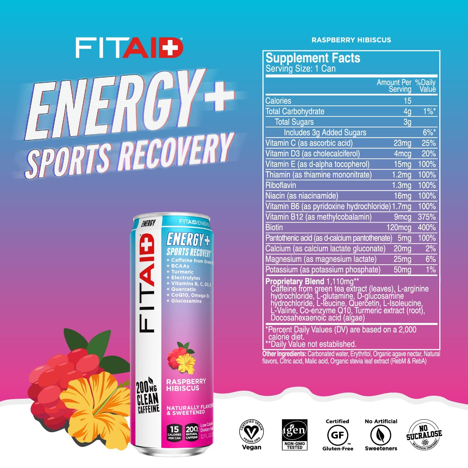 LifeAID FITAID Energy can being poured for serving
