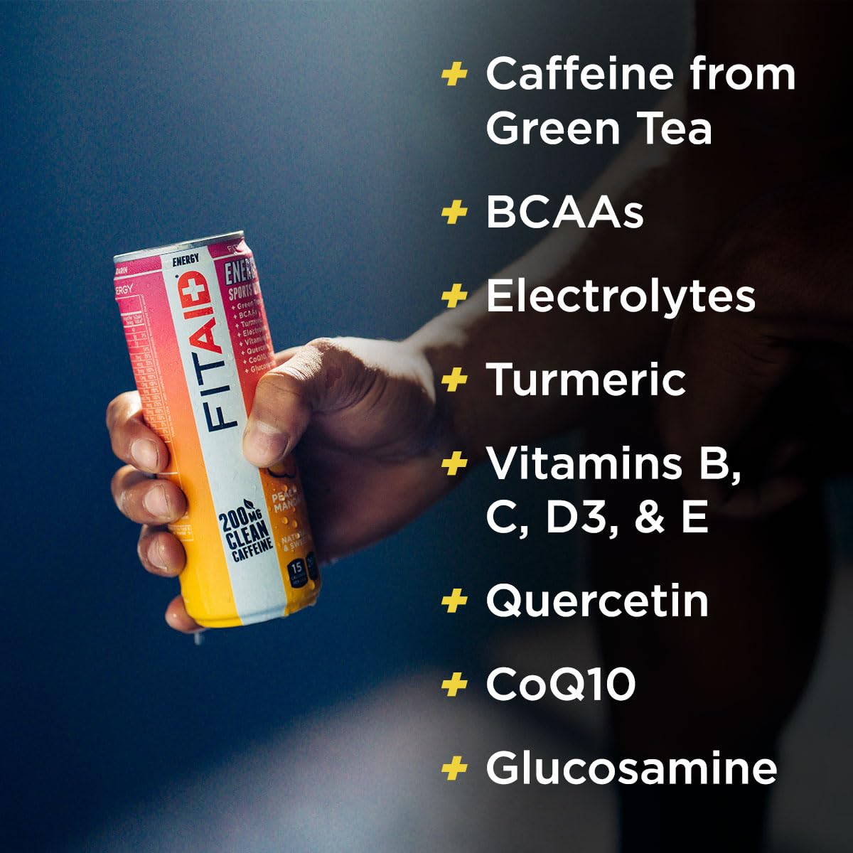 LifeAID FITAID Energy ingredients panel featuring BCAAs and omega-3s