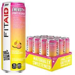 LIFEAID FITAID ENERGY Peach Mandarin bottle for on-the-go energy.