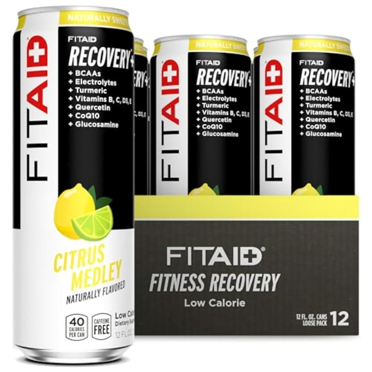 LIFEAID FITAID Recovery Blend can front supports post-workout hydration.