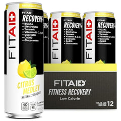 LIFEAID FITAID Recovery Blend can front supports post-workout hydration.