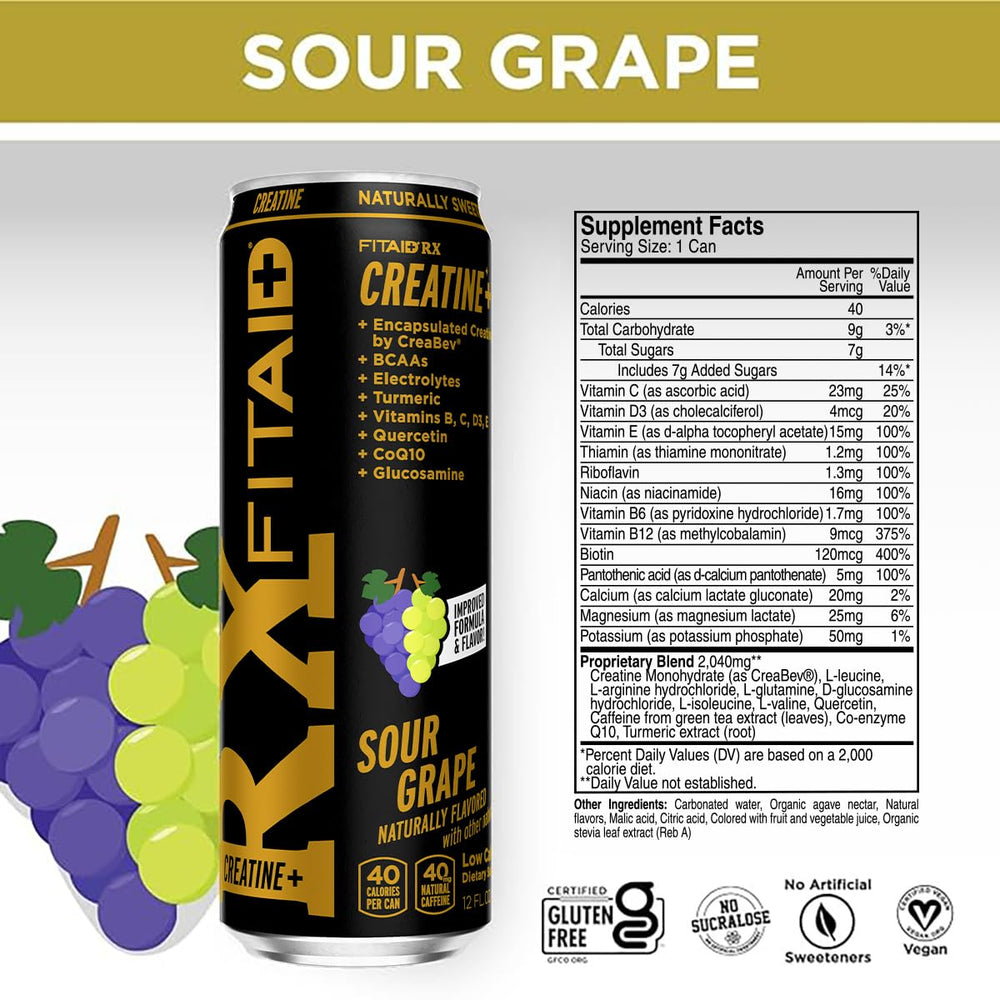 LIFEAID FITAID RX can back label providing allergen and nutrition details.