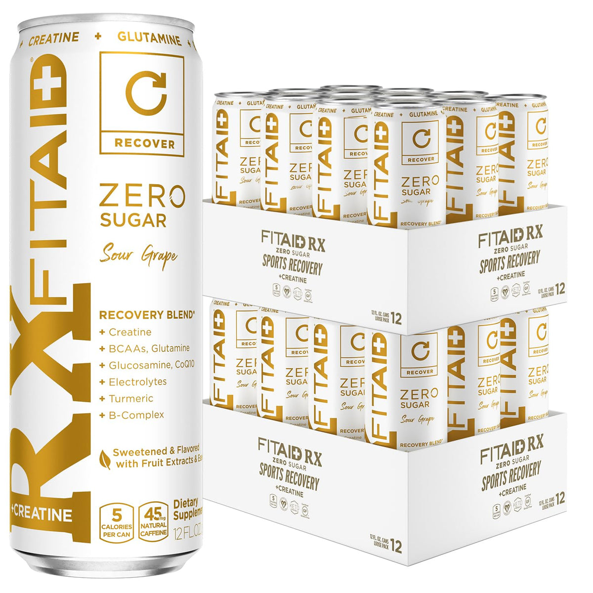 LIFEAID FITAID RX Zero bottle ready for post-workout recovery