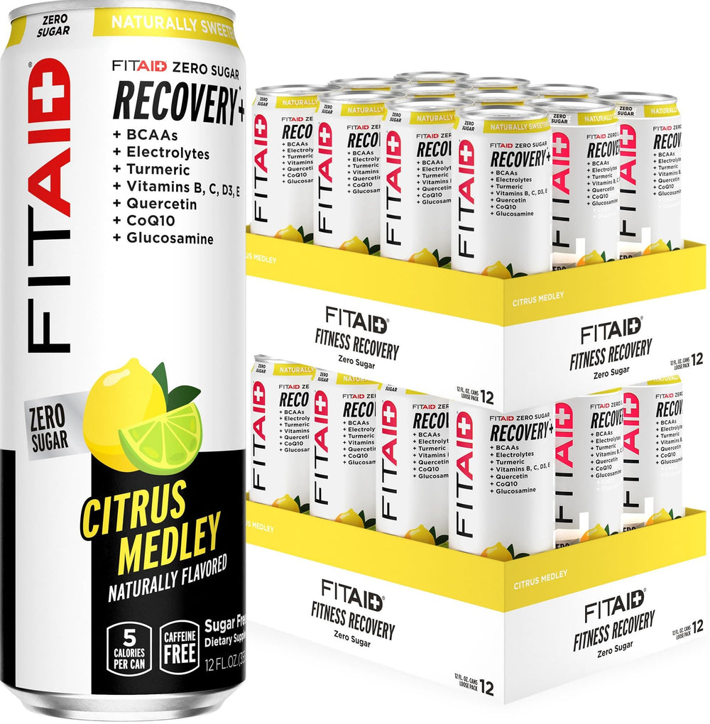 LIFEAID FITAID ZERO can front view, sugar-free post-workout recovery option.