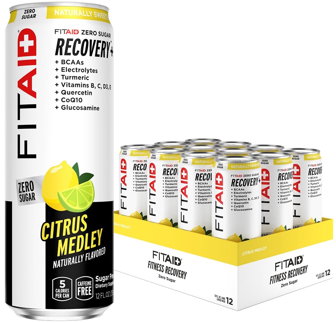LIFEAID FITAID ZERO citrus can highlighting zero sugar for keto-friendly recovery.