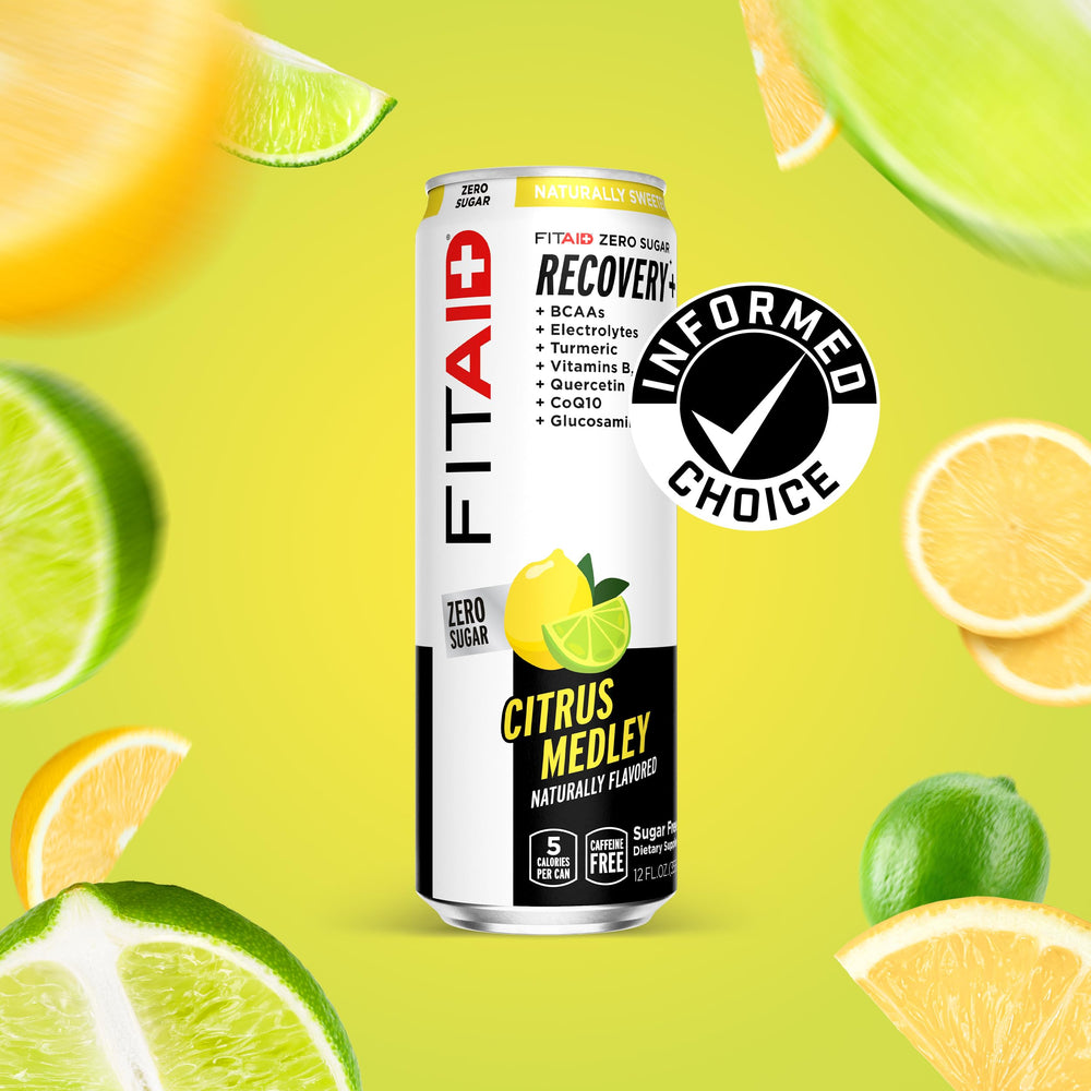Packaging shows monk fruit and stevia sweeteners on FITAID ZERO.