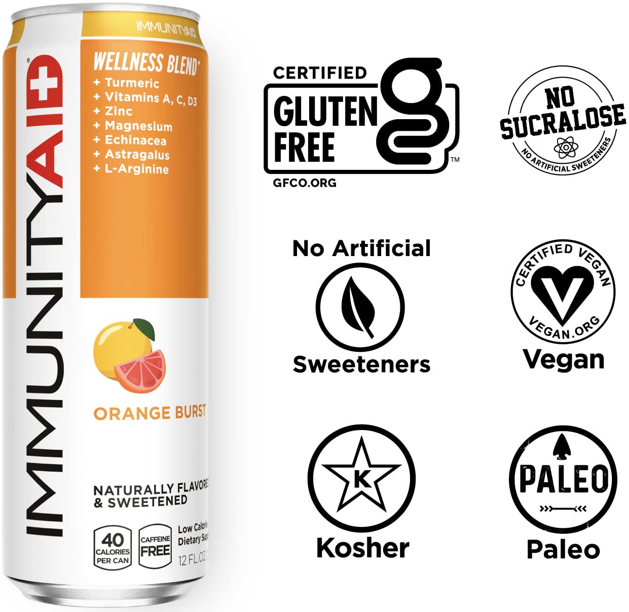 LIFEAID ImmunityAid bottle front for convenient immune system nourishment