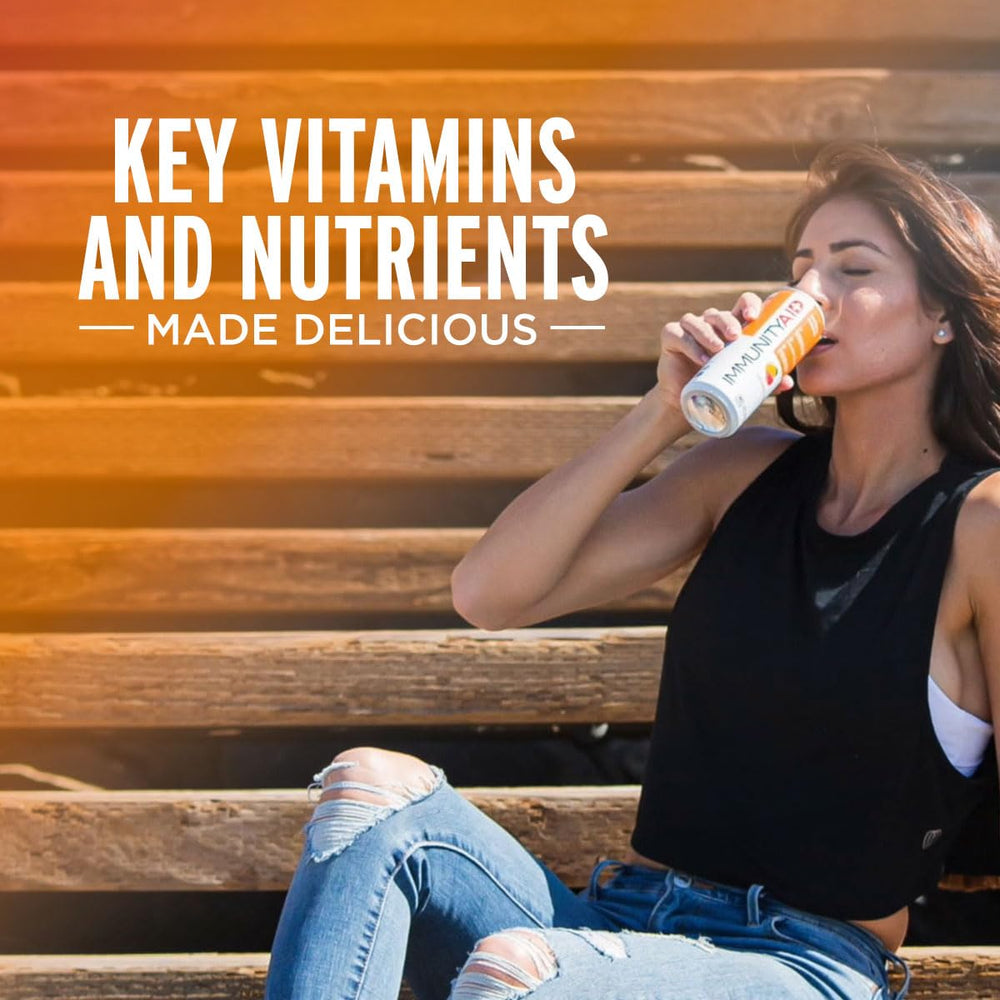 LIFEAID ImmunityAid nutrition label highlighting vitamin C and D3 content