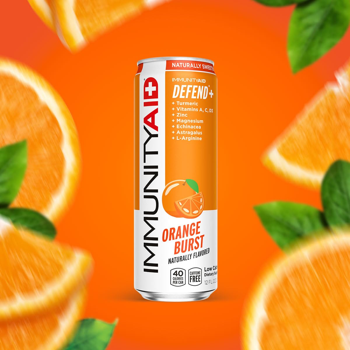 LIFEAID ImmunityAid pour glass capturing on the go hydration with orange flavor