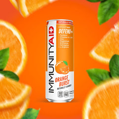 LIFEAID ImmunityAid pour glass capturing on the go hydration with orange flavor