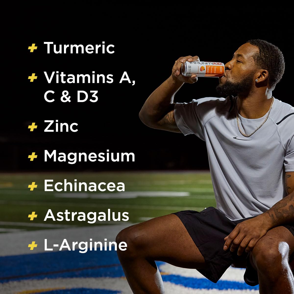 LIFEAID ImmunityAid refreshing flavor can showcases orange taste