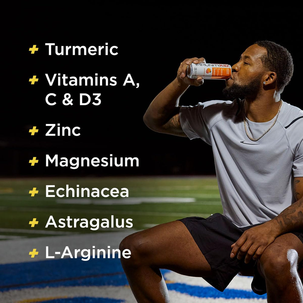 LIFEAID ImmunityAid refreshing flavor can showcases orange taste