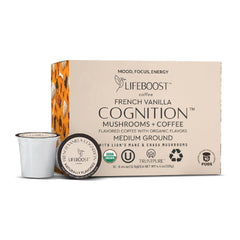Lifeboost Cognition Pod brews a smooth, low-acid cup for focus.