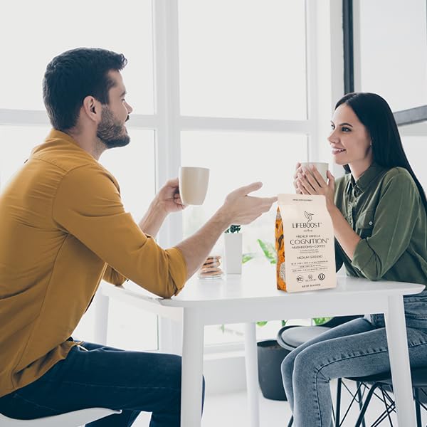 LifeBoost French Vanilla Cognition Brew emphasizing vanilla notes and brain-friendly blend.