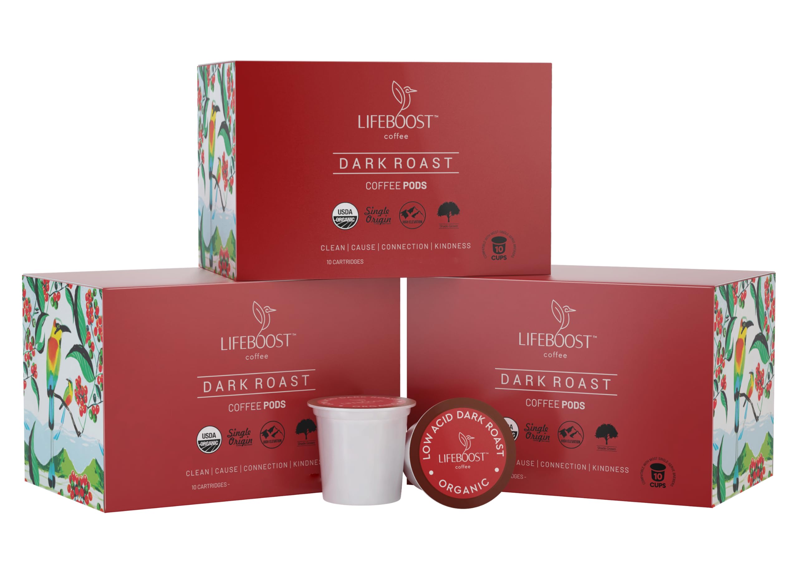 Lifeboost K-Cup pods ready for Keurig machines