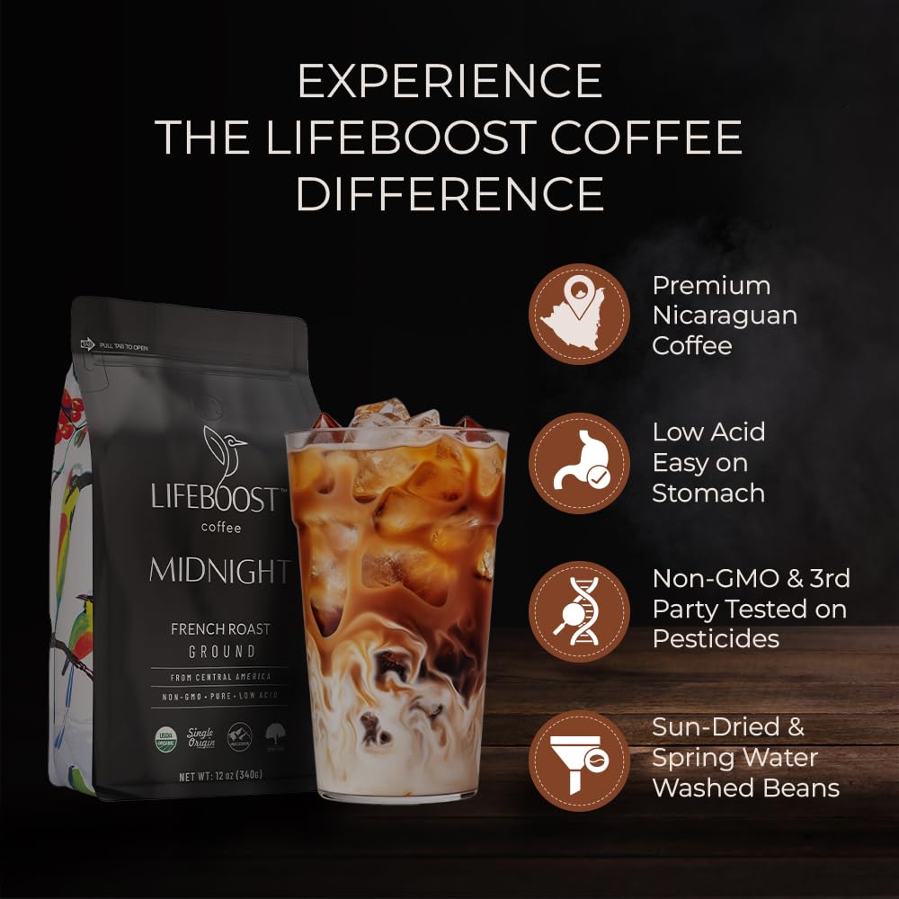 Lifeboost low-acid coffee pour for a smoother cup