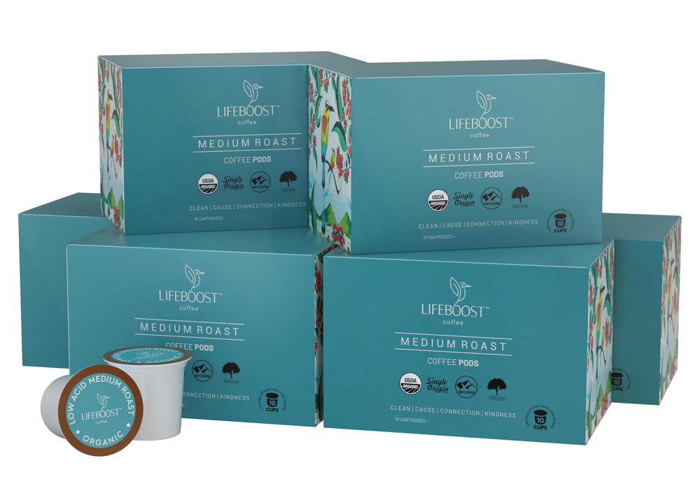 Lifeboost morning coffee break—comforting cup during busy days