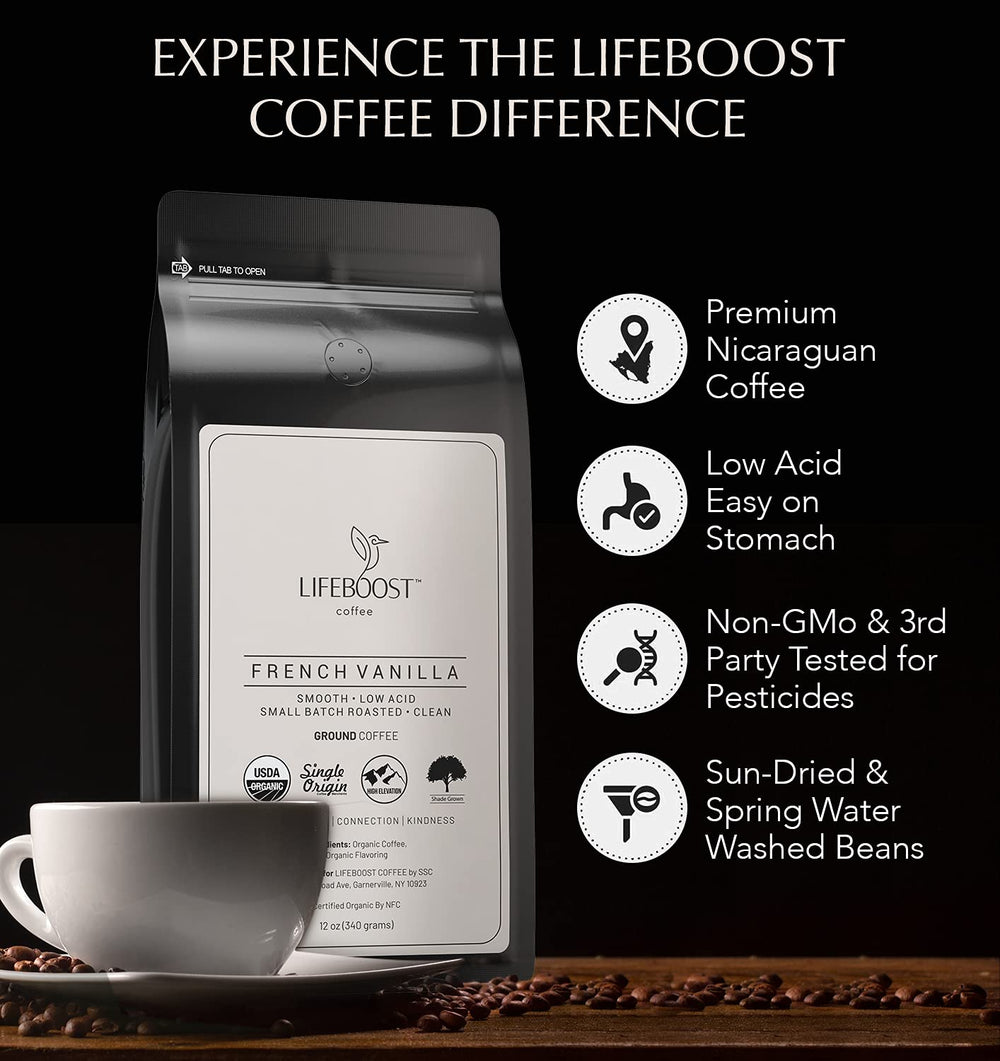 Lifeboost mountain-farm origin ensures careful picking and sustainable shade-grown sourcing