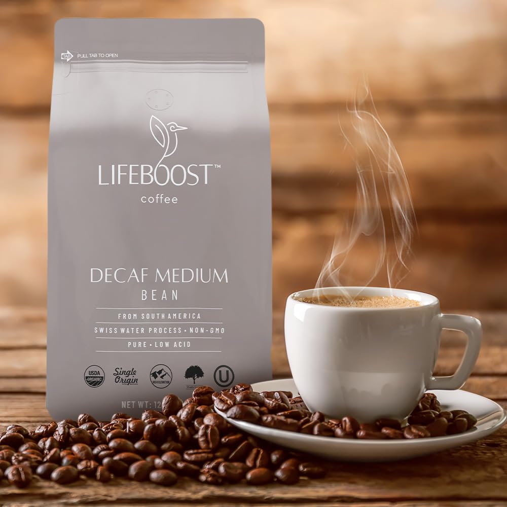 LIFEBOOST USDA Organic certification label on coffee packaging