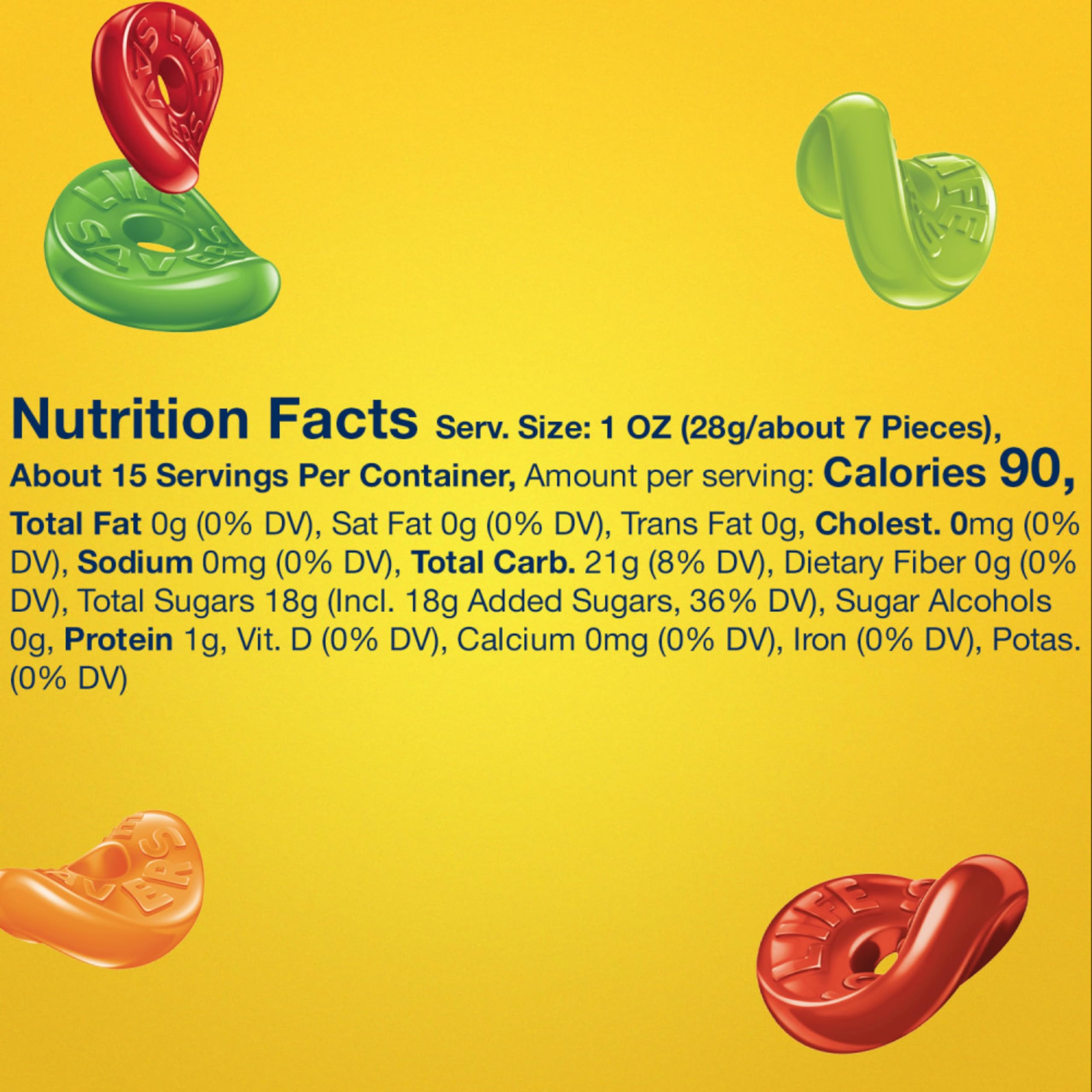 Life Savers 5 Flavors gummy candy color closeup highlights vibrant gummies