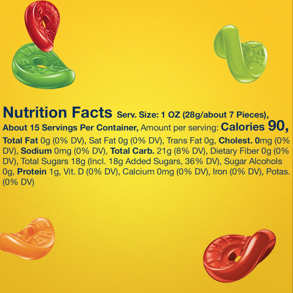 Life Savers 5 Flavors gummy candy color closeup highlights vibrant gummies