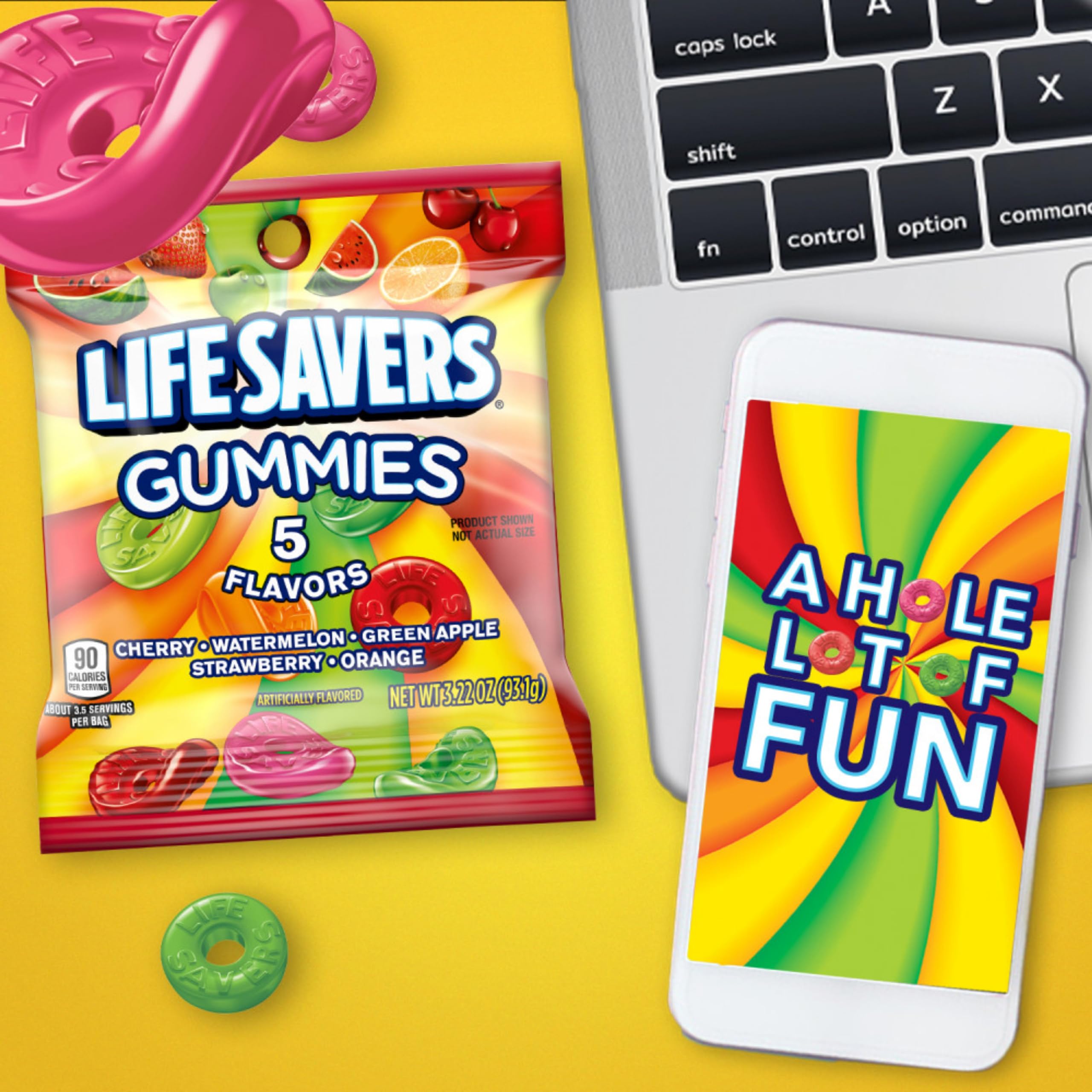 Life Savers 5 Flavors gummy candy movie night spread for sharing
