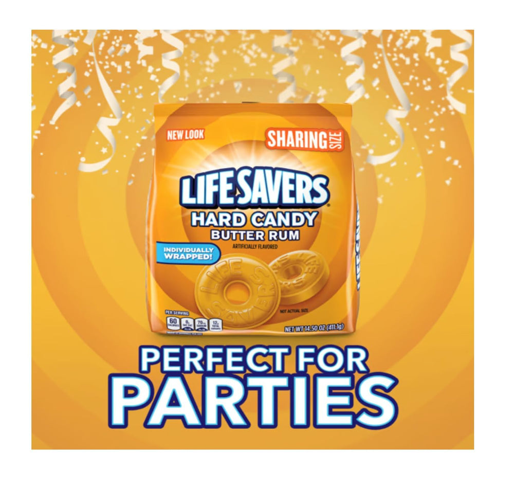 Life Savers Butter Rum gift-ready packaging suitable for gifting.