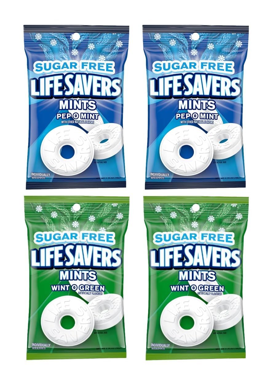 Life Savers Pep-O-Mint bag with crisp mint flavor for fresh breath on the go.