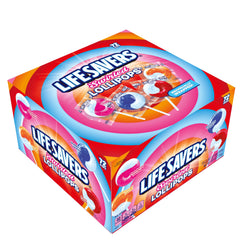 LIFE SAVERS Swirl Lollipops bulk box display, colorful display ready for sharing.