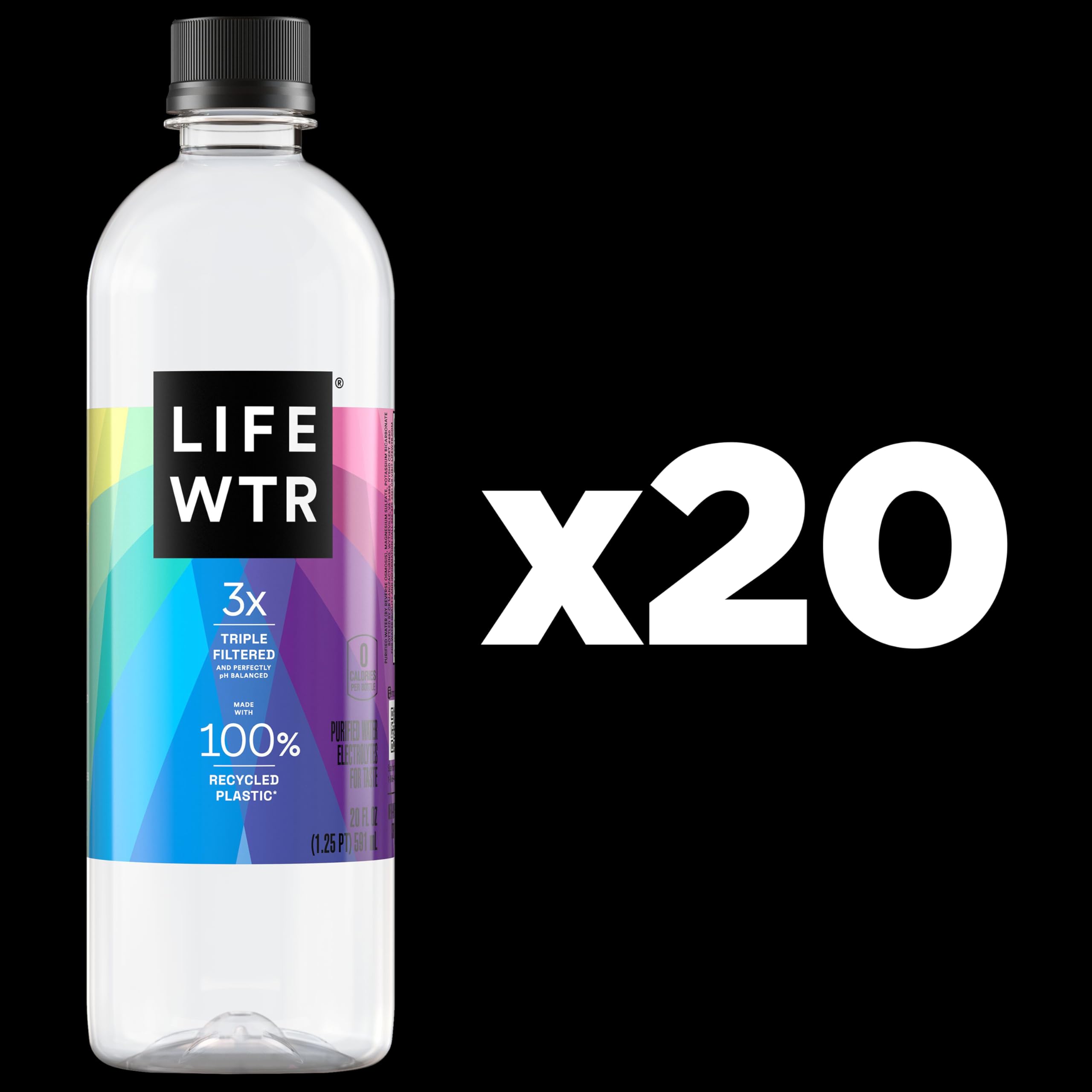 LIFEWTR bottle front-artwork view highlights artist-driven design for visual motivation