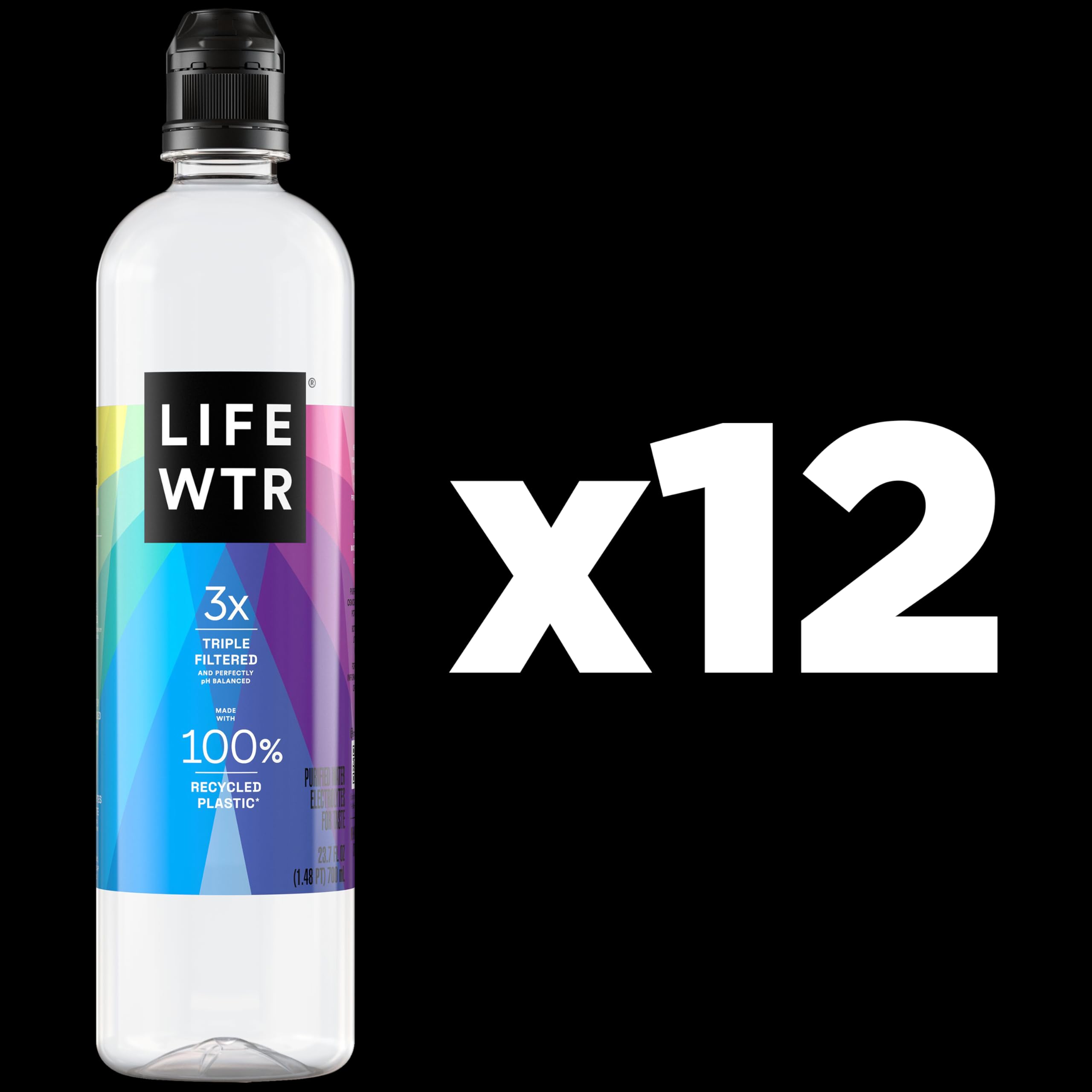 LIFEWTR pH-balanced water with a 6.4 to 7.4 range for a clean taste.
