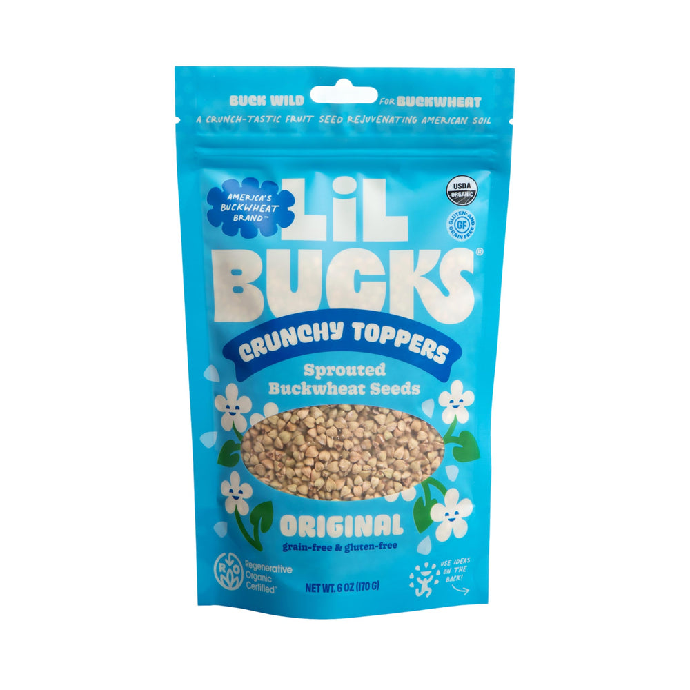 Lil Bucks original pack shot showing gluten-free, paleo-friendly snack