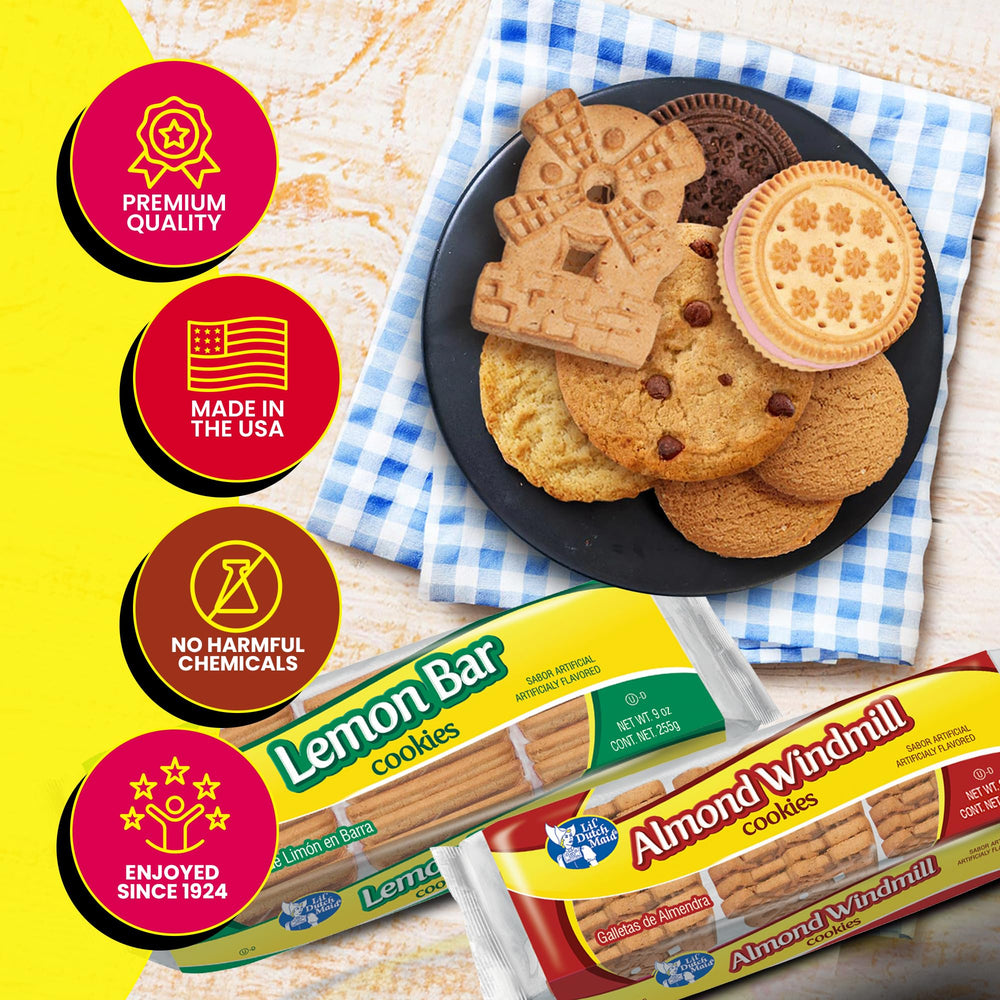 Lil Dutch Maid Almond Bar Cookies 3-pack on shelf showcases easy pantry stocking.