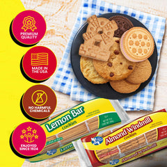 Lil Dutch Maid Almond Bar Cookies 3-pack on shelf showcases easy pantry stocking.