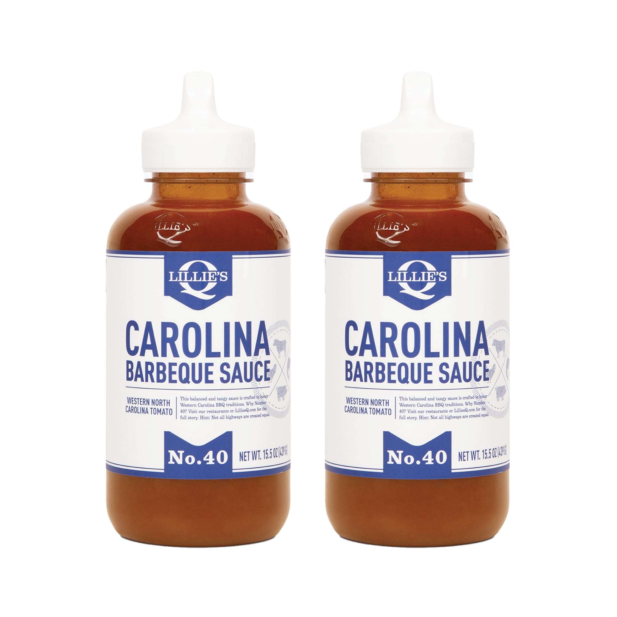 Lillie's Q Carolina BBQ Sauce bottle pouring to boost pork flavor