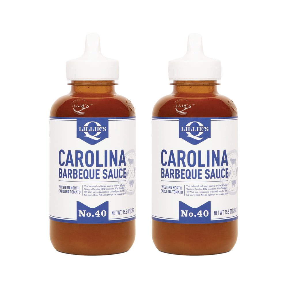 Lillie's Q Carolina BBQ Sauce bottle pouring to boost pork flavor
