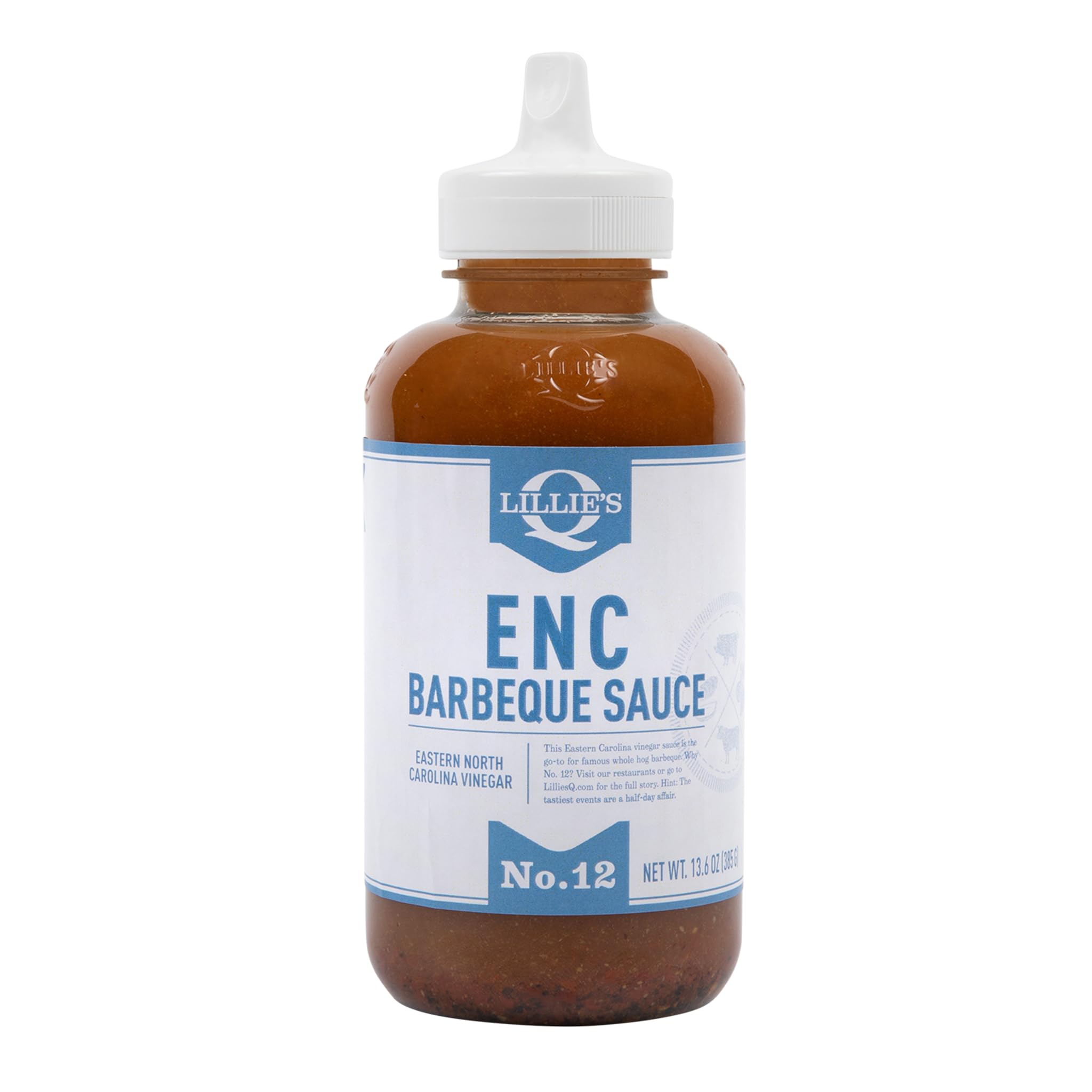 Lillie's Q ENC Barbeque Sauce bottle front label, authentic flavor