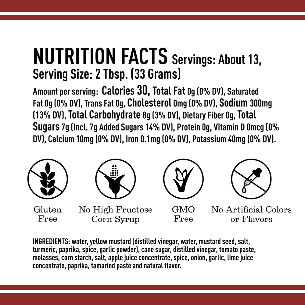 Lillie's Q Gold BBQ Sauce bottle side view with gluten-free label